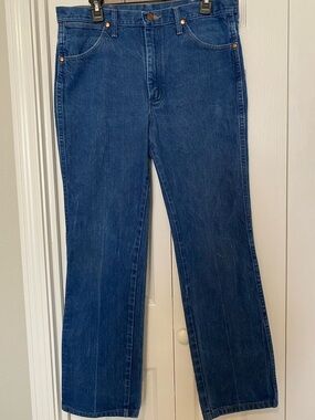 Vintage cowboys wrangler  Straight Leg Jeans in Deep Blue Wash 100% cotton